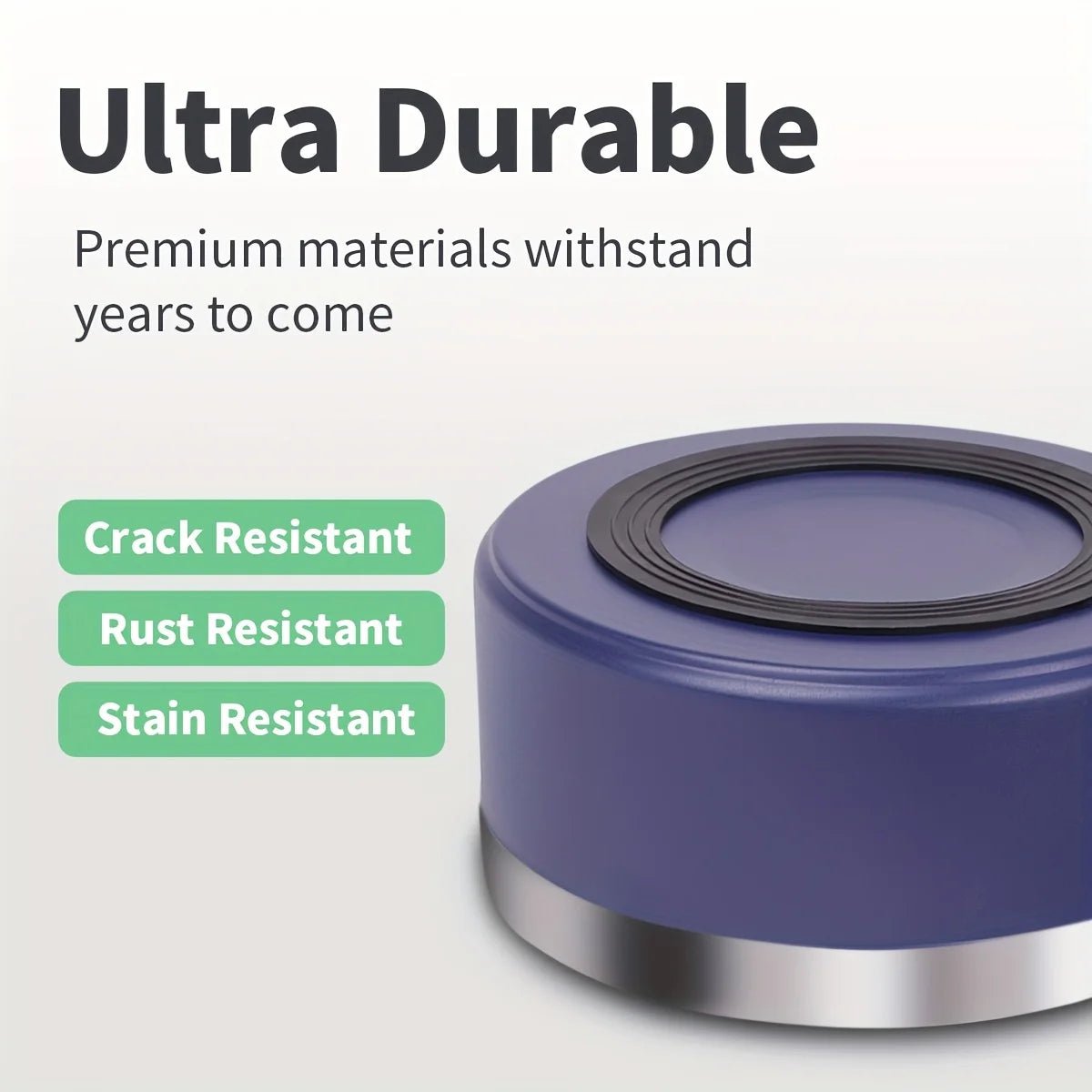 Stijlvolle Hondenkom Van Roestvrij Staal Met Antislipmat - Grote Capaciteit Voor Katten En Honden - Hebbr