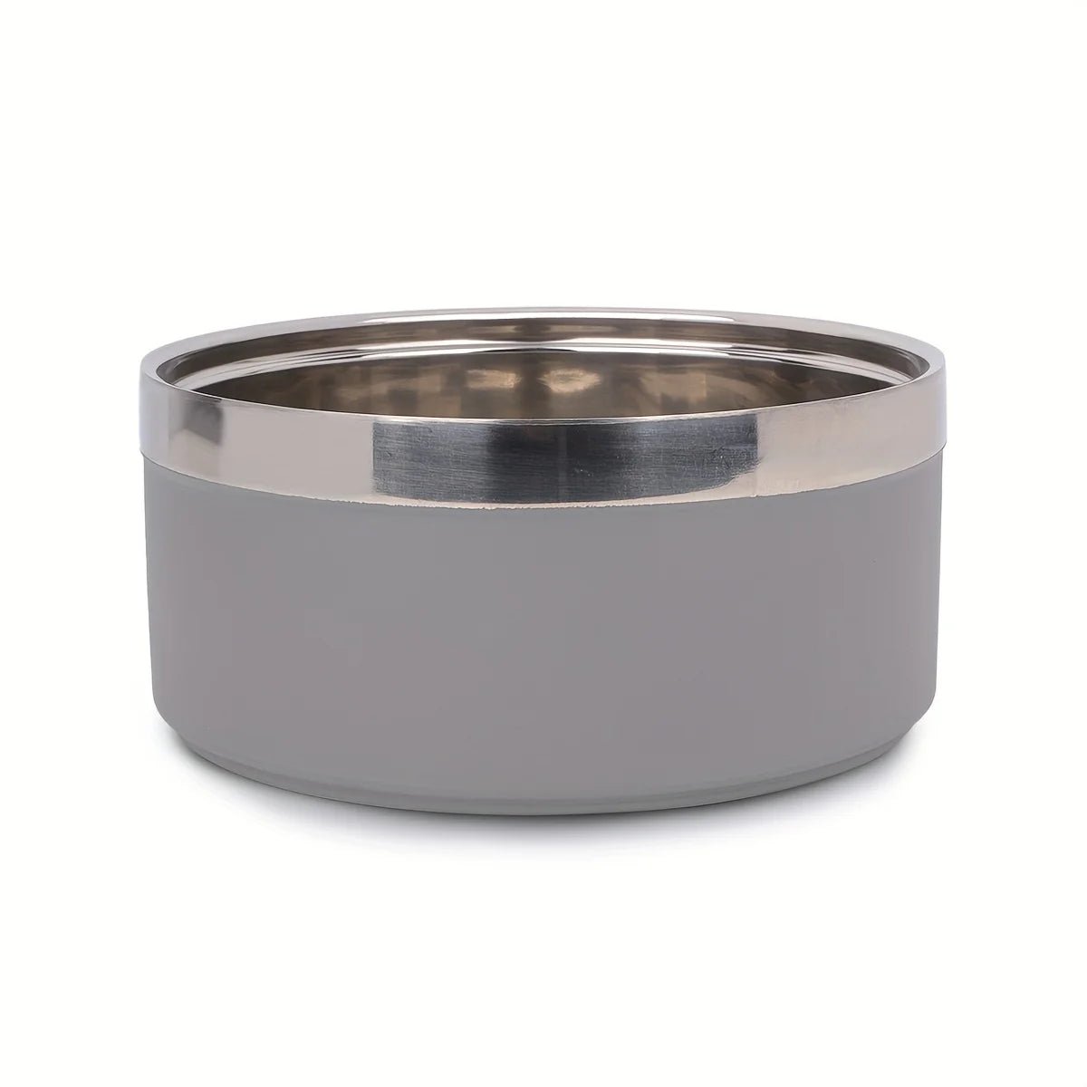 Stijlvolle Hondenkom Van Roestvrij Staal Met Antislipmat - Grote Capaciteit Voor Katten En Honden - Hebbr