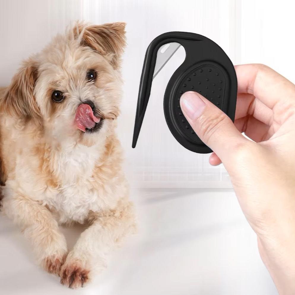 Stressvrije Vachtverzorging Borstel voor Honden en Katten - Efficiënte Klittenverwijdering met Comfortabele Grip - Hebbr