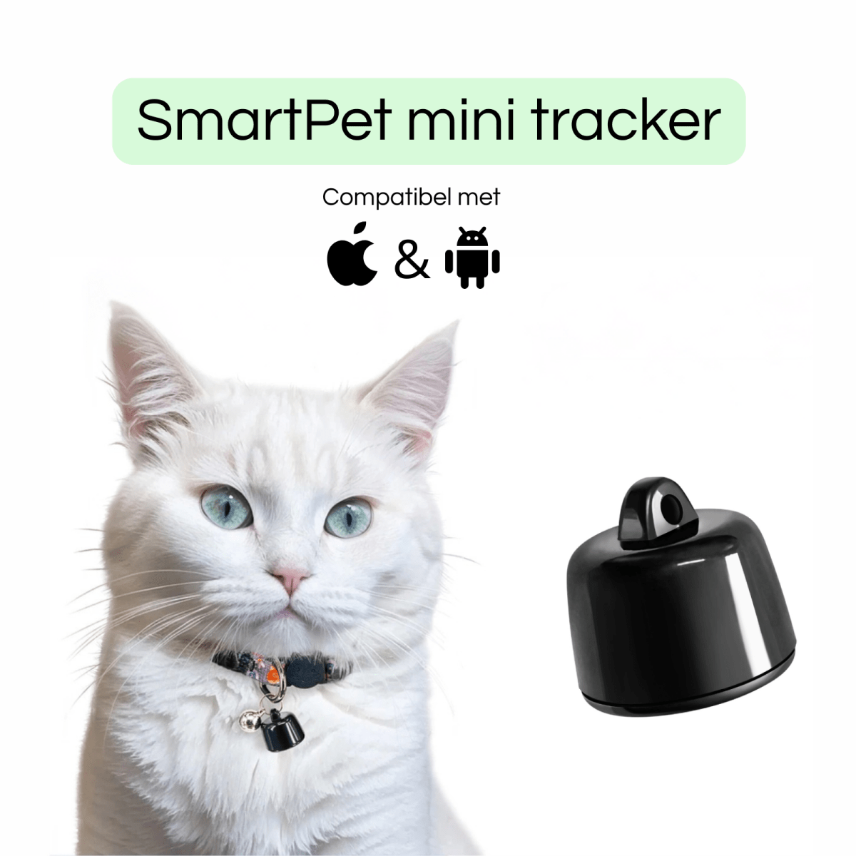 Tracker voor Hond Mini 2,7 g Bluetooth – Vindbaar met FindTag App - Hebbr