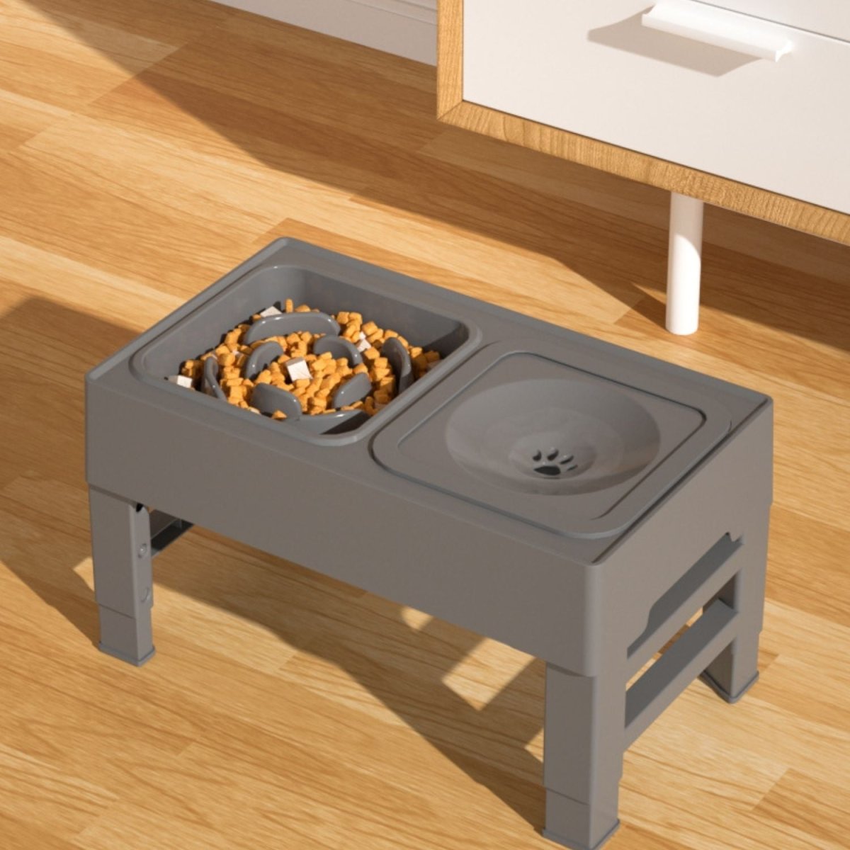 Verstelbare Voerbak voor Honden met orthopedische klachten – Hoogte 9 - 29cm, Anti - Tip Ontwerp - Hebbr