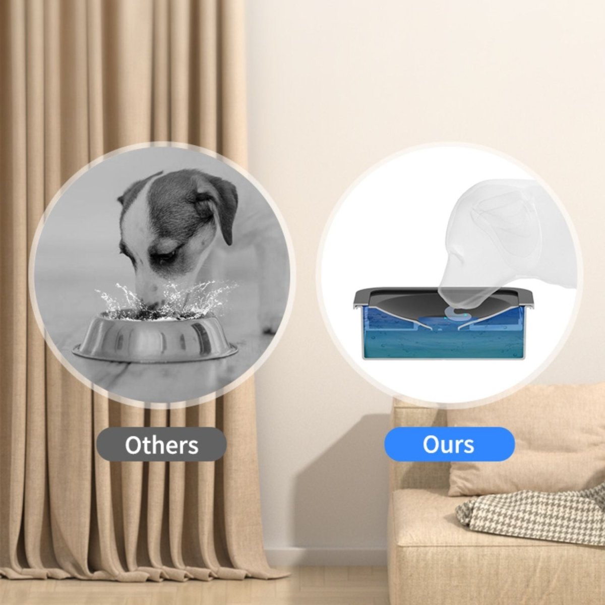 Verstelbare Voerbak voor Honden met orthopedische klachten – Hoogte 9 - 29cm, Anti - Tip Ontwerp - Hebbr