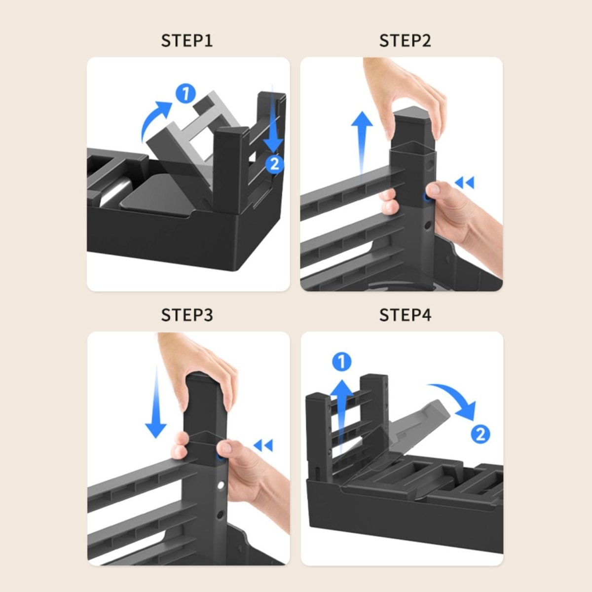 Verstelbare Voerbak voor Honden met orthopedische klachten – Hoogte 9 - 29cm, Anti - Tip Ontwerp - Hebbr