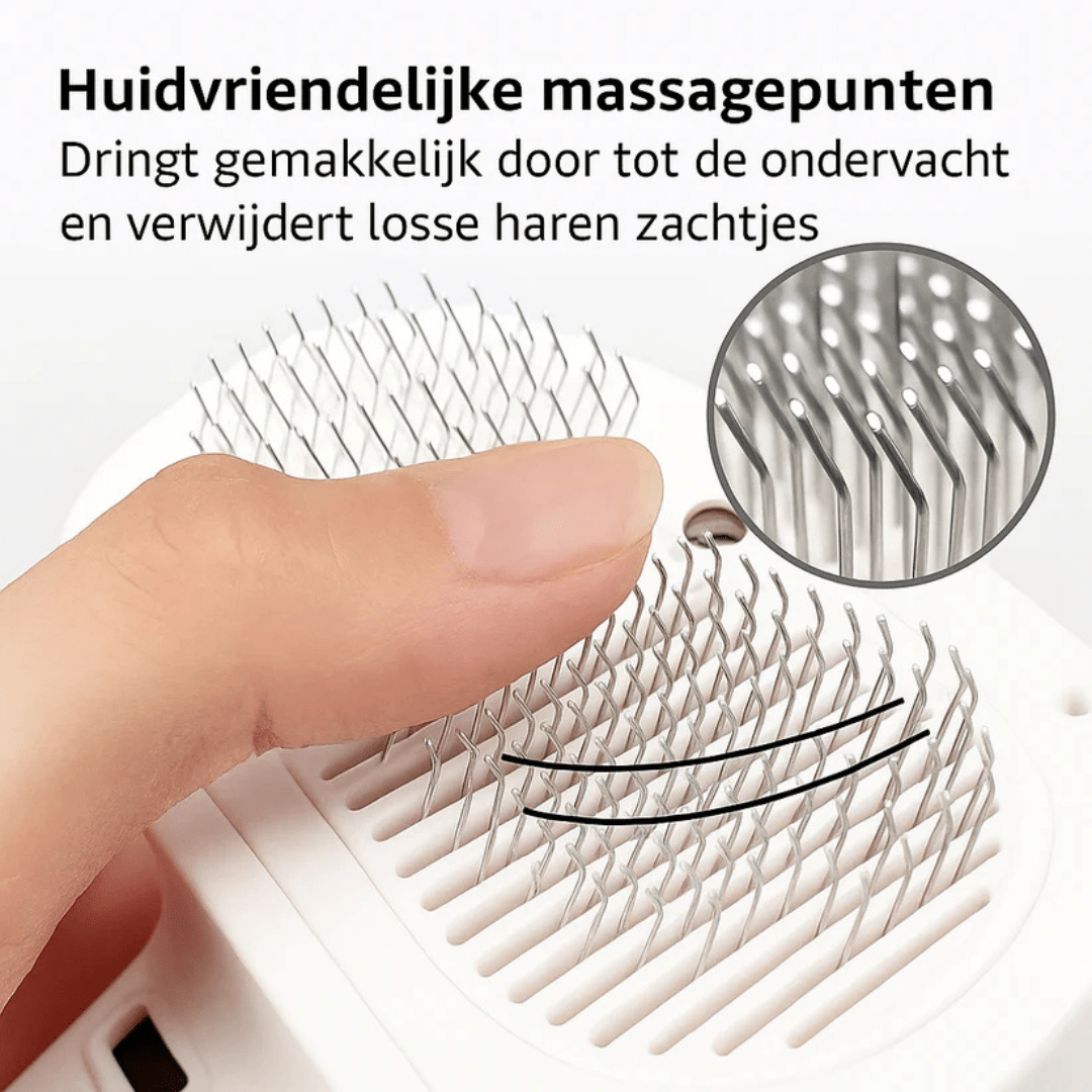 Verzorgingsborstel met Hydraterende Nevel voor Huisdieren – Zacht en Luxe Design - Hebbr