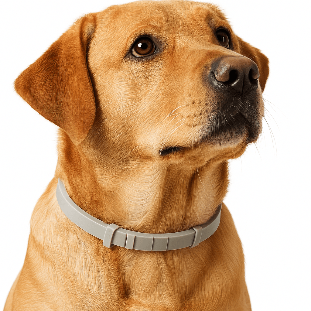 Vlooienhalsband voor Honden en Katten - Verstelbaar, Lichtgewicht en Comfortabel Neutraal Grijs - Hebbr