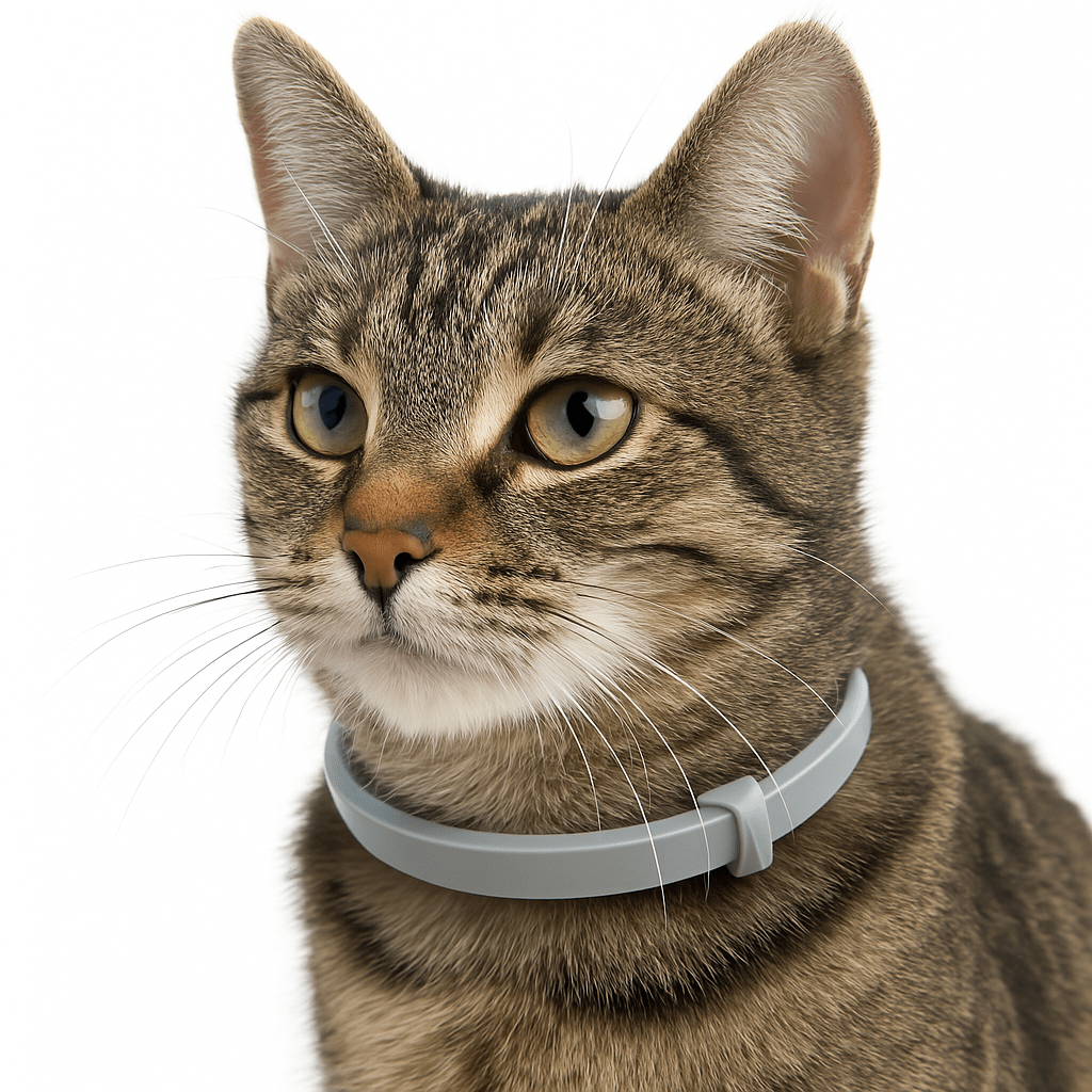 Vlooienhalsband voor Honden en Katten - Verstelbaar, Lichtgewicht en Comfortabel Neutraal Grijs - Hebbr