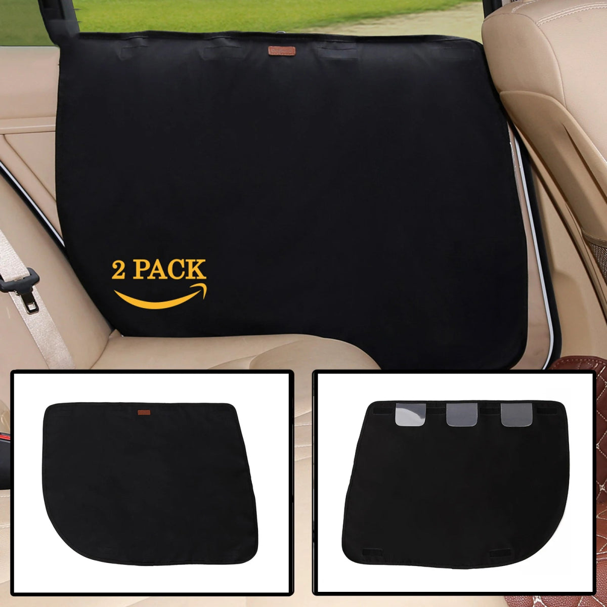 Waterdichte Honden Autodeur Beschermer 2 - Pack - Krassenbestendig en Machinewasbaar, Universele Pasvorm - Hebbr