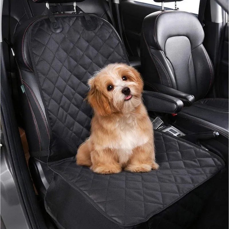 Waterdichte Honden Autostoelhoes 2 - in - 1 Hangmat voor Grote en Middelgrote Honden - Zwart Oxford Stof - Hebbr