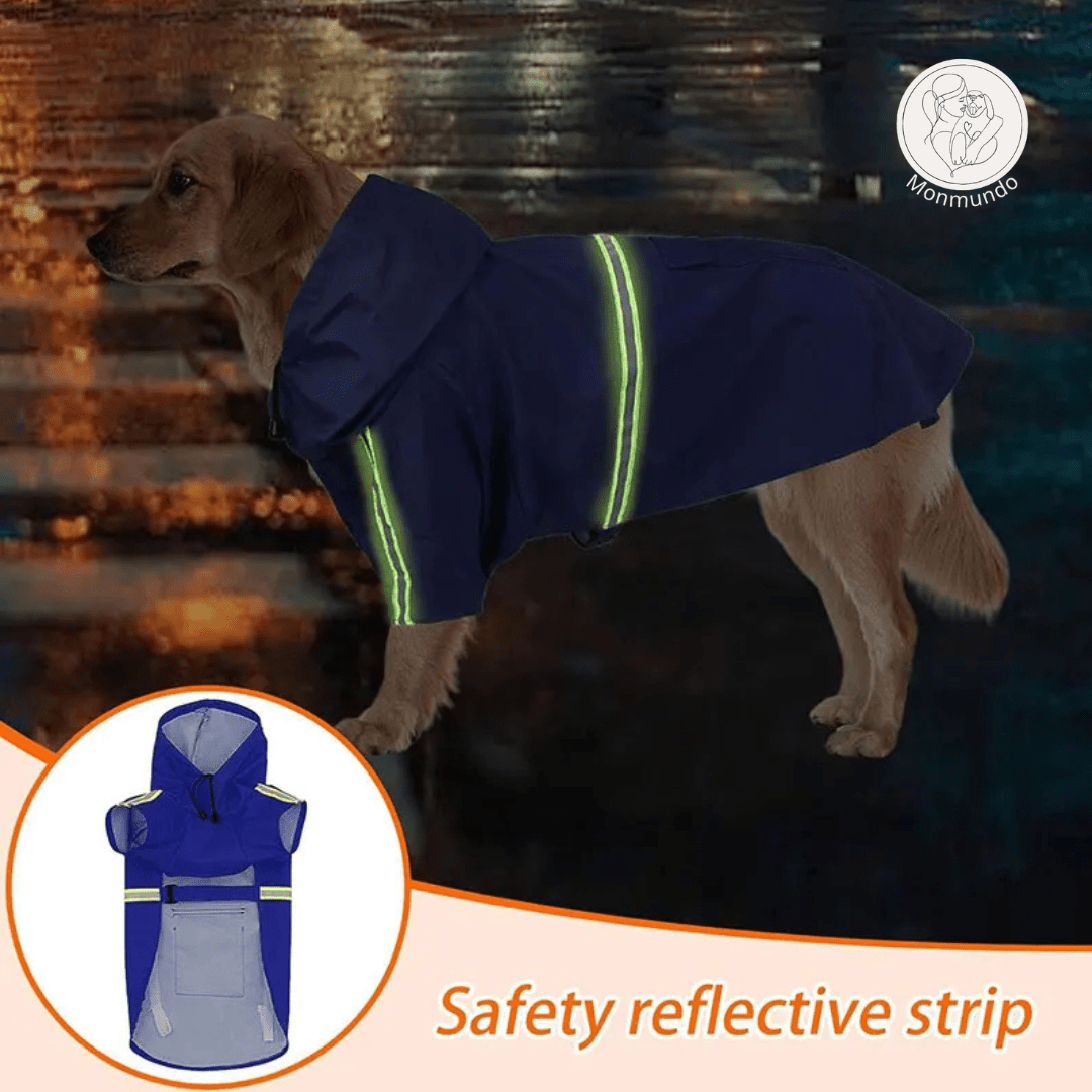 Waterdichte Honden Regenjas – Reflecterend, Comfortabel en Verstelbaar - Hebbr