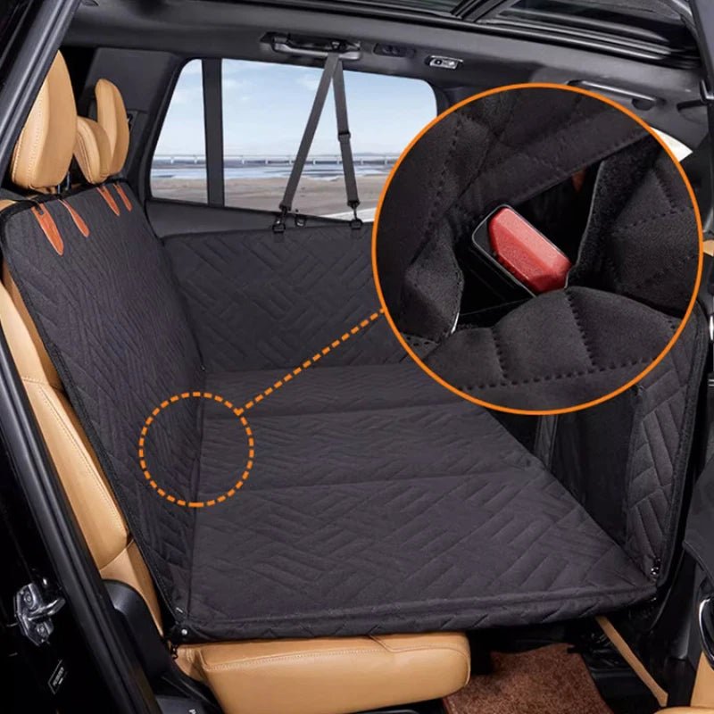 Waterdichte Hondenmat voor in de Auto - Verwijderbare Achterbankmat, Universele Pasvorm, Zwart - Hebbr
