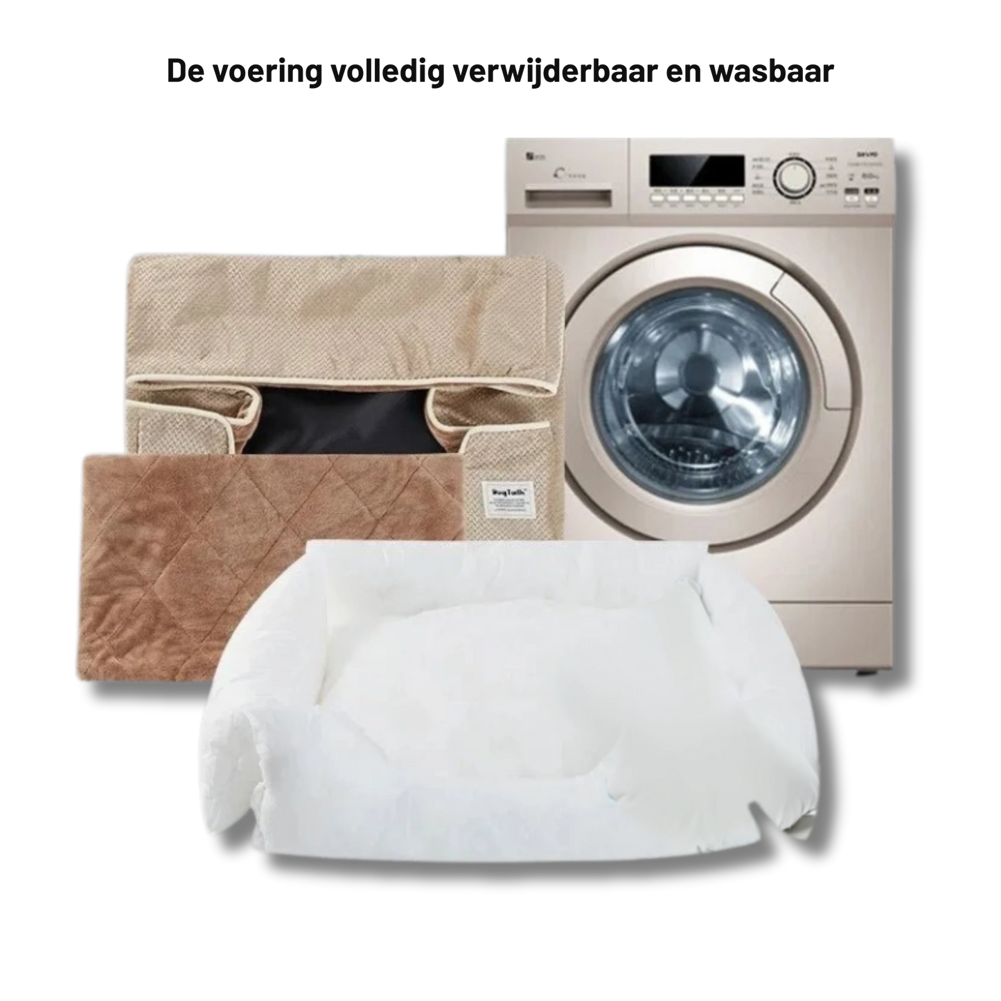 Zacht Hondenbed met Antislip Bodem, Wasbaar Fleece Bed voor Grote Honden en Katten - Comfortabel en Duurzaam - Hebbr