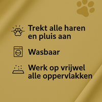 1+1 Dubbelzijdige Haarverwijderhandschoen voor Huisdieren – Herbruikbaar en Milieuvriendelijk - Hebbr