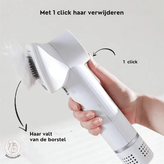 2 - in - 1 Hondenborstel en Haardroger – Efficiënt, Comfortabel en Duurzaam - Hebbr