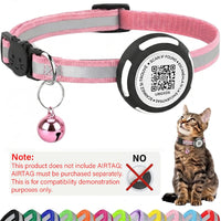 Aero Kattenhalsband | Reflecterend met AirTag Houder en QR-code Veiligheid