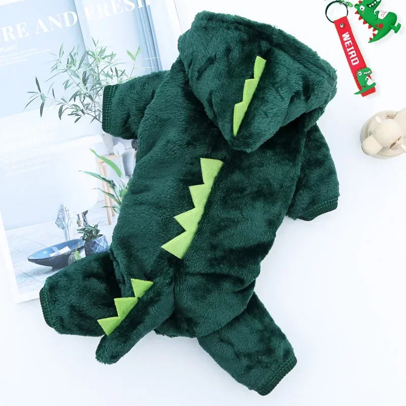 DinoPet Hondenjumpsuit | Fleece, Winterwarm voor Kleine Hondenrassen
