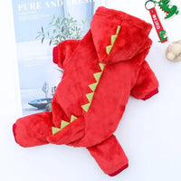 DinoPet Hondenjumpsuit | Fleece, Winterwarm voor Kleine Hondenrassen