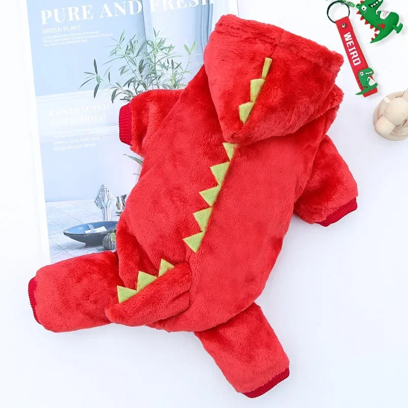 DinoPet Hondenjumpsuit | Fleece, Winterwarm voor Kleine Hondenrassen