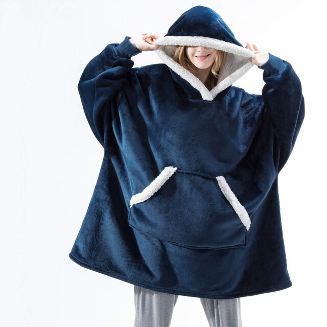 Extra Warme Onesize XXL Hoodie van Sherpa Fleece!