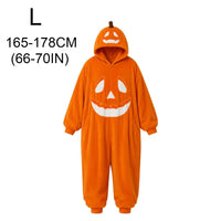 Hallowenzo Jumpsuit | Zacht Fluweel met Pompoenprint voor Feestelijke Gelegenheden