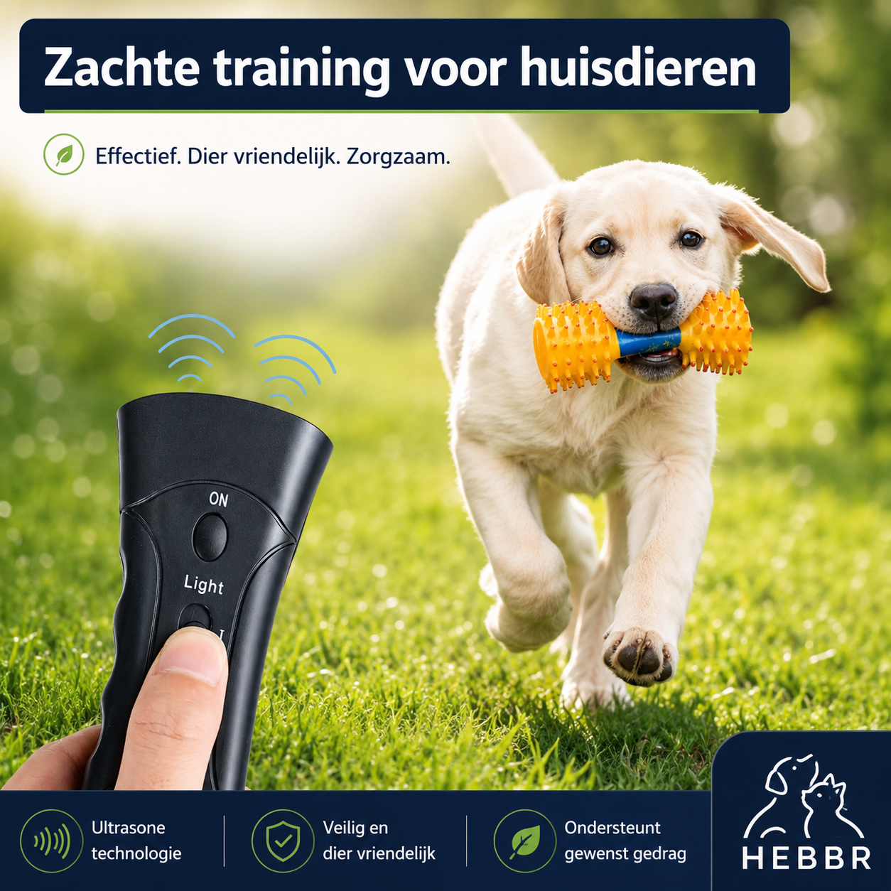 Hondenblaftrainer | Ultrasoon, Draagbaar met LED-Licht