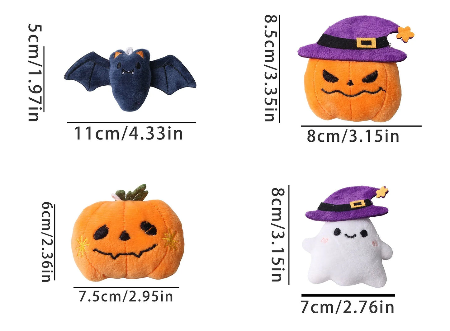 Hugo Halloween Speelgoed | Driedimensionale Vleermuis en Pompoen voor Katten