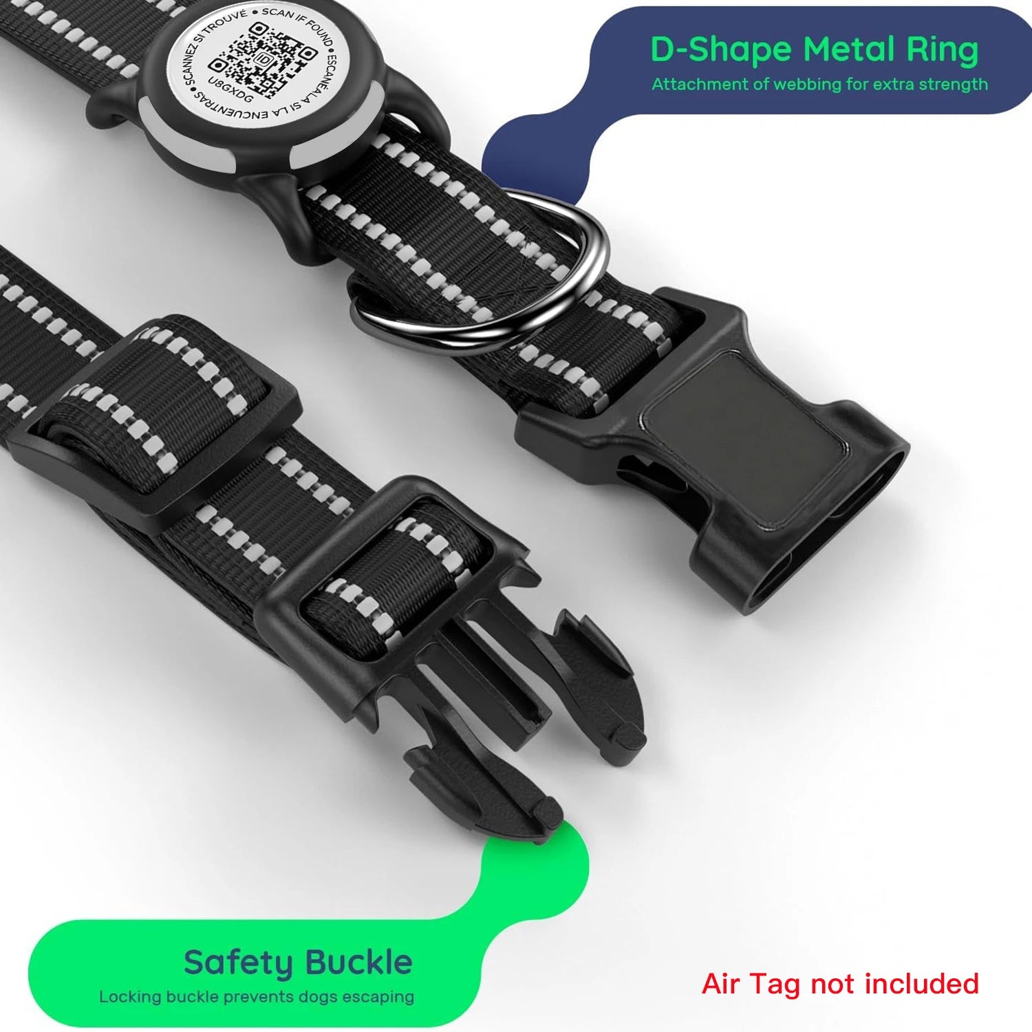 Wavi Hondenhalsband | Waterdicht, Reflecterend met QR-code