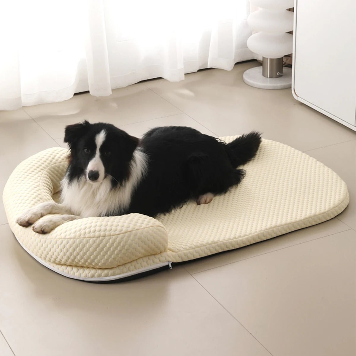 Ademend Hondenbed voor Grote Honden - Koel IJszijde met Antislip Onderkant, Machinewasbaar - Hebbr