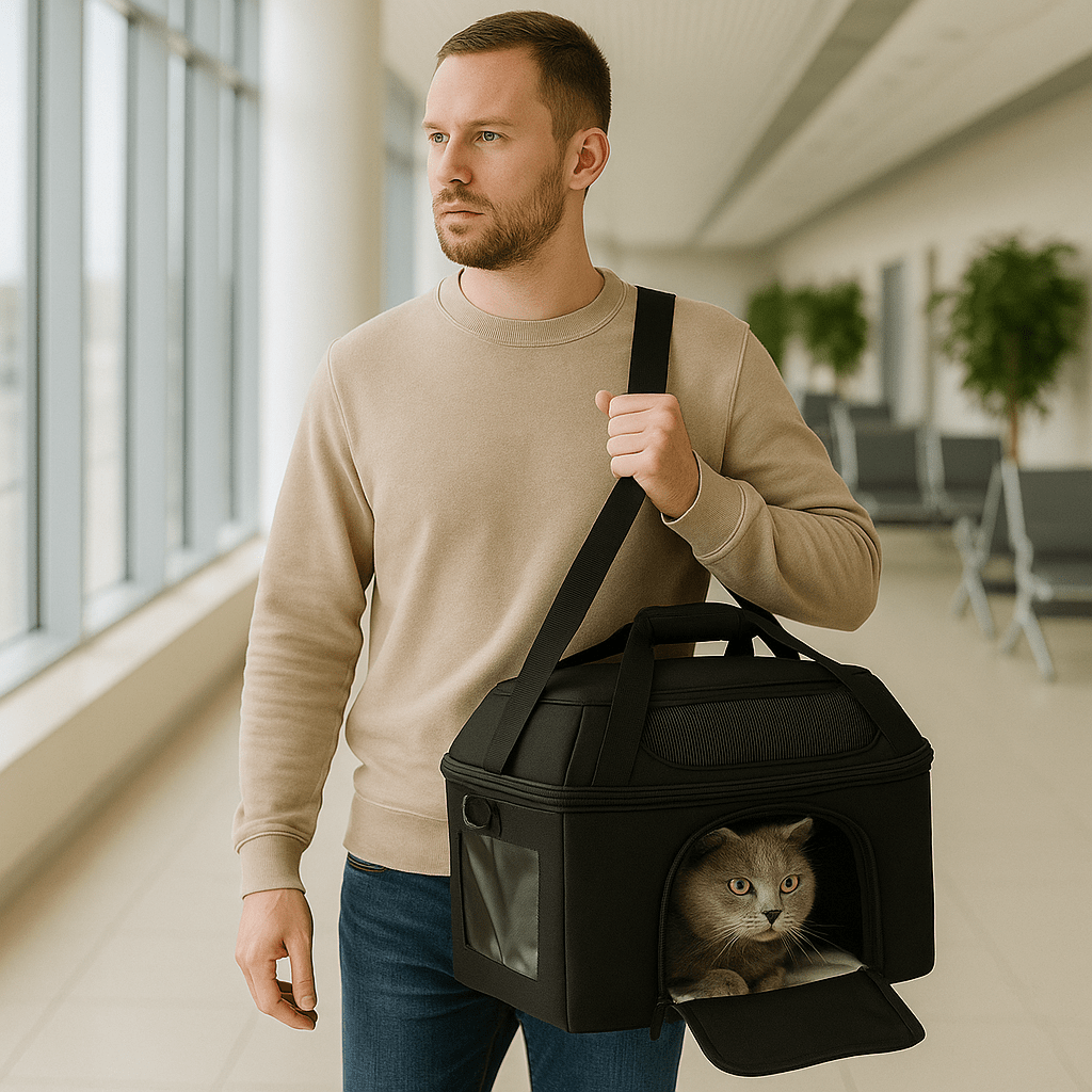 Ademend Kattenreistas met Drie Ingangen en Lichtgewicht Ontwerp - Ideaal voor Dierenartsbezoek - Hebbr