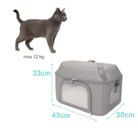 Ademend Kattenreistas met Drie Ingangen en Lichtgewicht Ontwerp - Ideaal voor Dierenartsbezoek - Hebbr