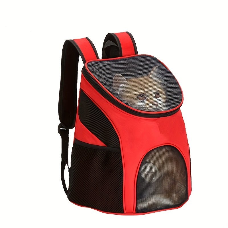 Ademend kattenrugzak met verstelbare schouderbanden - Lichtgewicht en multifunctioneel - Hebbr
