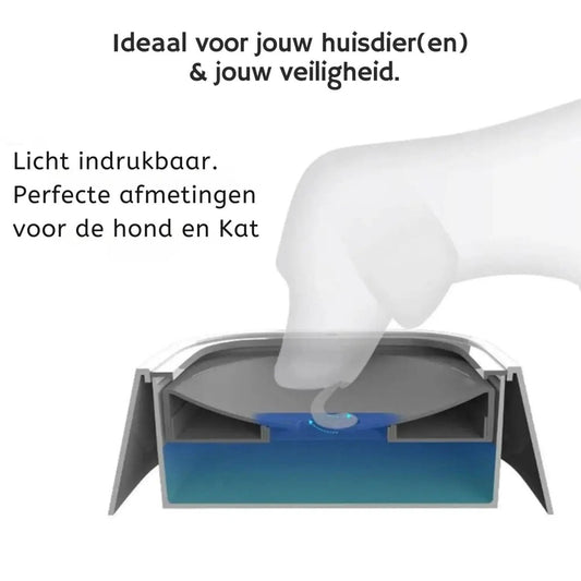 Anti - Spat Drinkbak Hond - BPA - vrij, Antislip, Ideaal voor Thuis en Auto - Hebbr