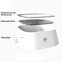 Anti - Spat Drinkbak Hond - BPA - vrij, Antislip, Ideaal voor Thuis en Auto - Hebbr