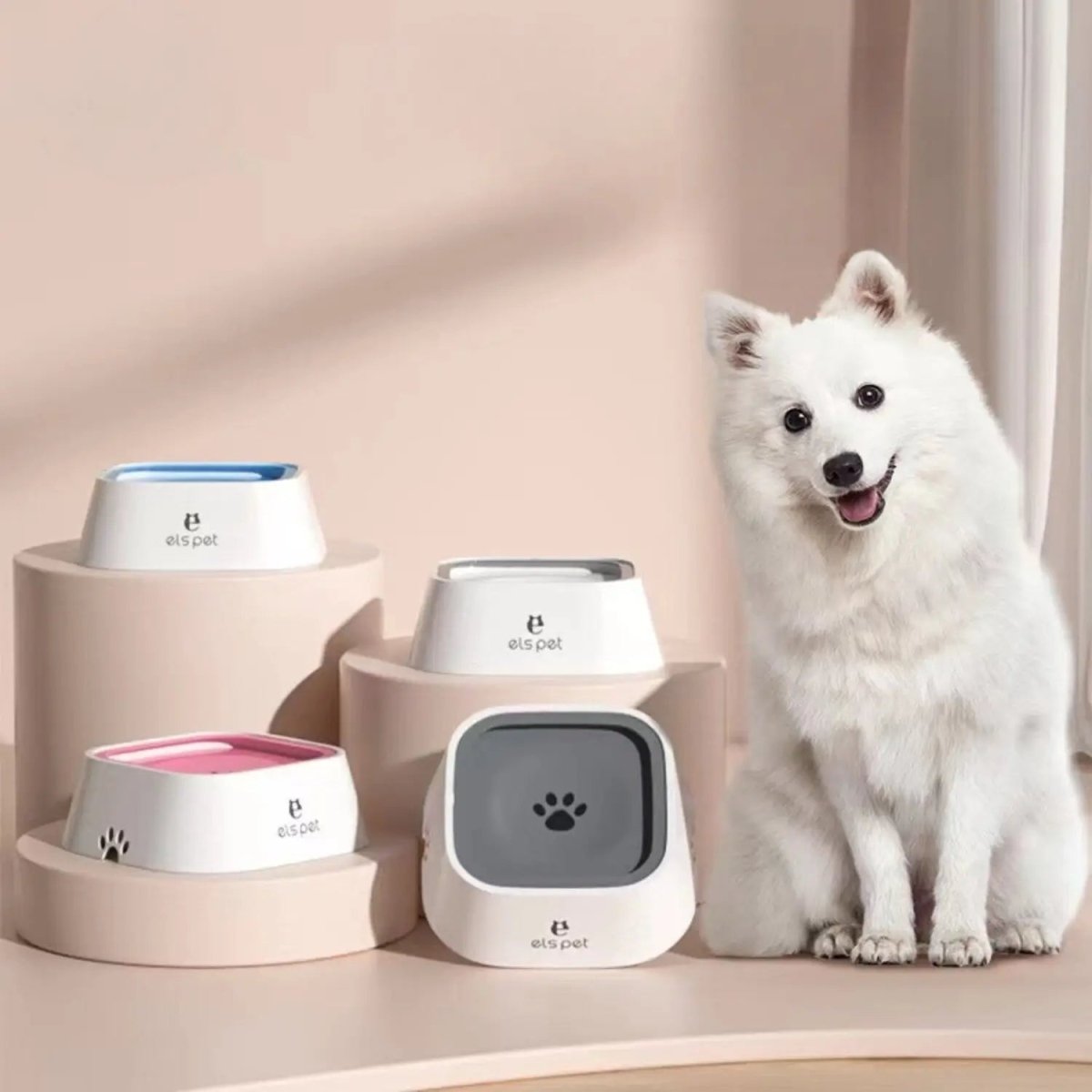 Anti - Spat Drinkbak Hond - BPA - vrij, Antislip, Ideaal voor Thuis en Auto - Hebbr