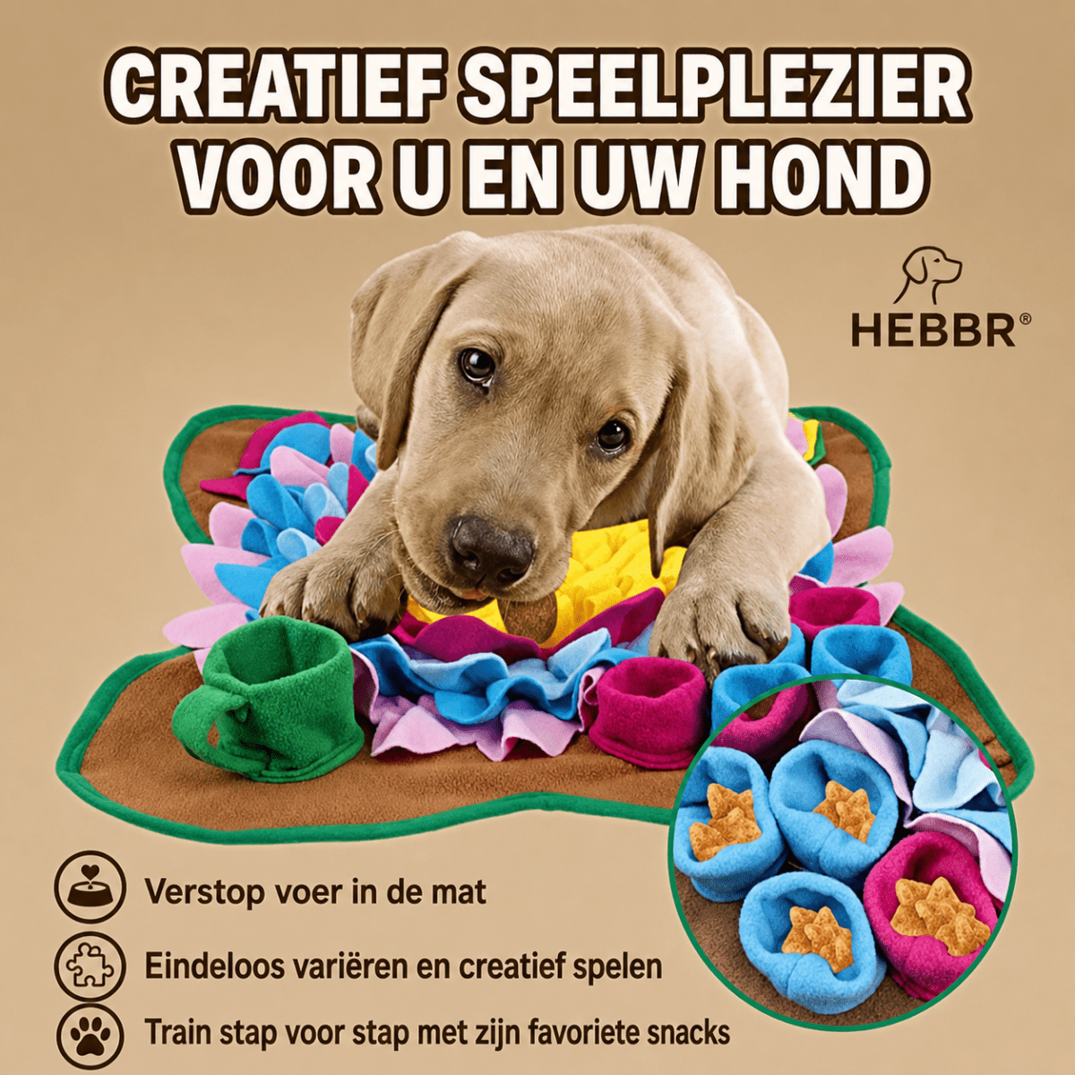 Antiklapmat Snuffelmat - Hebbr