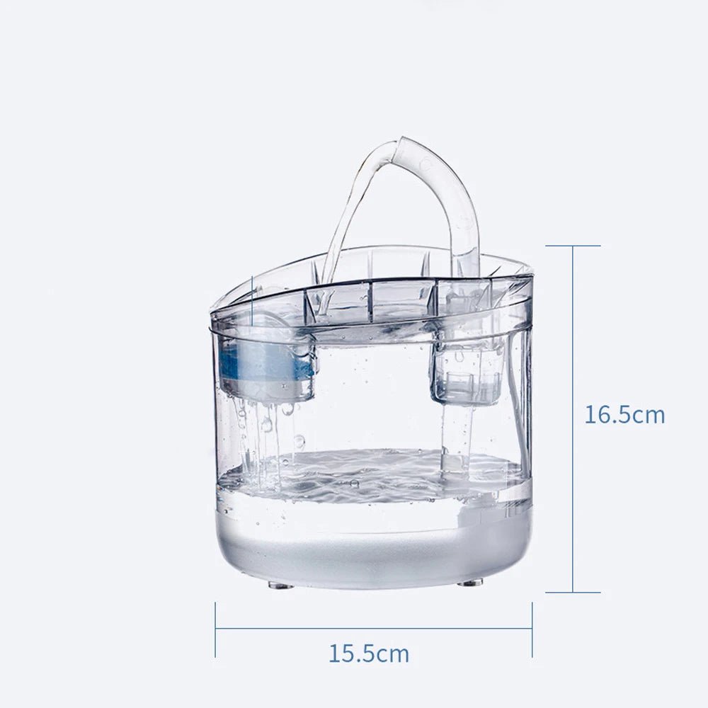 Automatische drinkfontein voor katten en honden met sensoractivatie en stil ontwerp - 2 liter - Hebbr