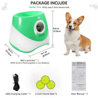 Automatische Hond Launcher met Oplaadbare Tennisbal - Interactief Speelgoed voor Honden en Katten - Hebbr