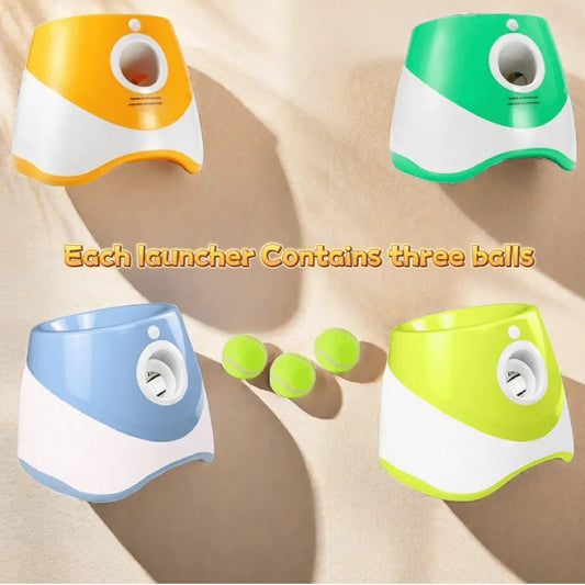 Automatische Hond Launcher met Oplaadbare Tennisbal - Interactief Speelgoed voor Honden en Katten - Hebbr