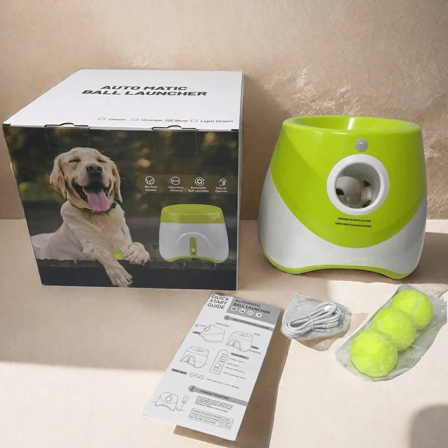 Automatische Hond Launcher met Oplaadbare Tennisbal - Interactief Speelgoed voor Honden en Katten - Hebbr