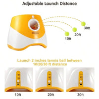 Automatische Hond Launcher met Oplaadbare Tennisbal - Interactief Speelgoed voor Honden en Katten - Hebbr