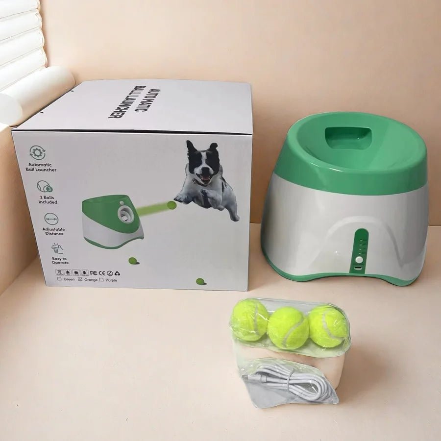 Automatische Hond Launcher met Oplaadbare Tennisbal - Interactief Speelgoed voor Honden en Katten - Hebbr