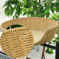 Bureau Kattenmand voor Katten tot 8 kg – Compact, Pluche en Verstelbaar - Hebbr