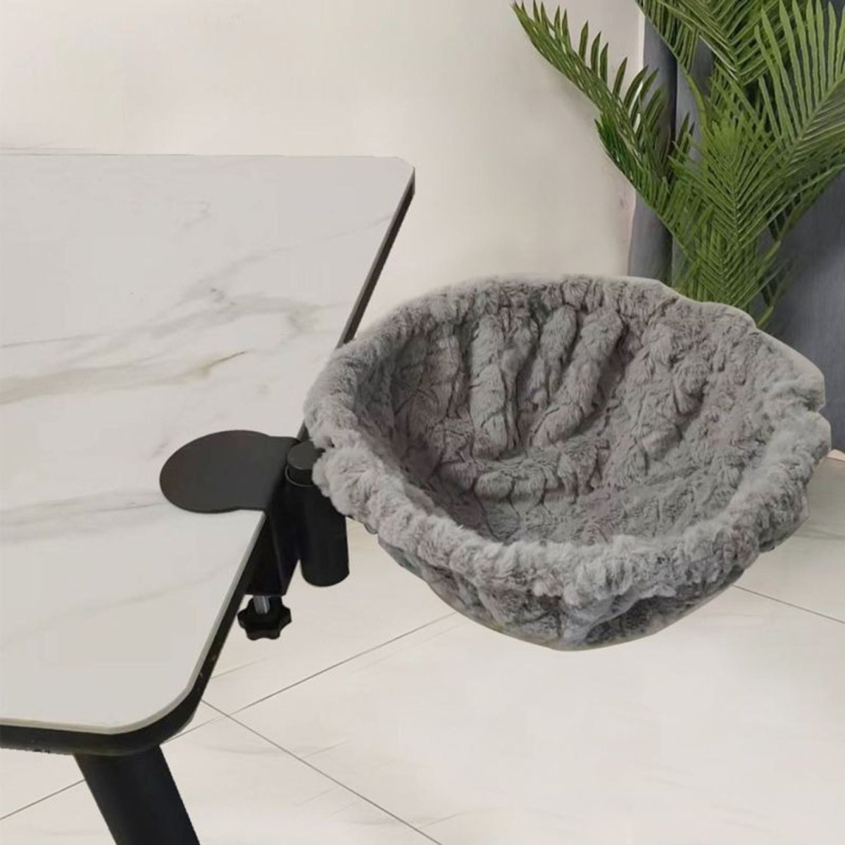 Bureau Kattenmand voor Katten tot 8 kg – Compact, Pluche en Verstelbaar - Hebbr