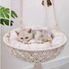 Comfortabele Hangmand voor Katten – Katoen, Lichtblauw Kussen, Verstelbaar 30 - 50 cm - Hebbr