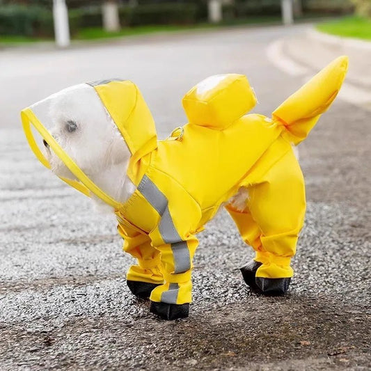 DinoHond Hondenjas | Waterdichte Regenjas Voor Grote Honden Met Dinosaurusstaart - Hebbr