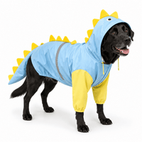 DinoHond Hondenjas | Waterdichte Regenjas Voor Grote Honden Met Dinosaurusstaart - Hebbr