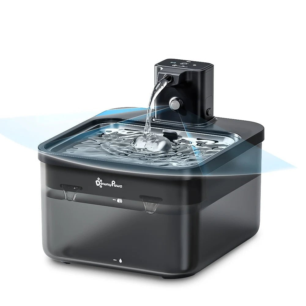 Draadloze drinkfontein voor katten en honden met sensor en stille werking - 2.5 liter - Hebbr