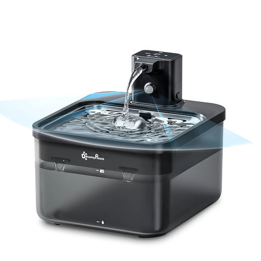 Draadloze drinkfontein voor katten en honden met sensor en stille werking - 2.5 liter - Hebbr