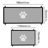 Draagbaar Opvouwbaar Hondenhek van Duurzaam Nylon Mesh - Veiligheidshek voor Honden en Katten, Maat S/L - Hebbr