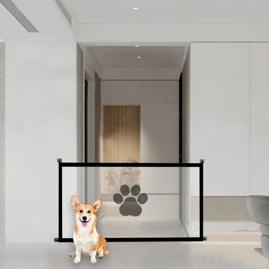 Draagbaar Opvouwbaar Hondenhek van Duurzaam Nylon Mesh - Veiligheidshek voor Honden en Katten, Maat S/L - Hebbr