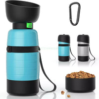 Draagbare Hondenwaterfles met Voedselcontainer en Opvouwbare Kom - 650ml Lichtgewicht en Lekvrij - Hebbr